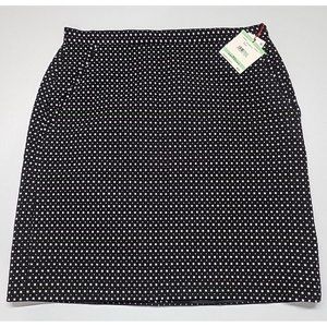 NWT Anne Klein Straight Pencil Skirt Black Geometric Pattern Women's Size 8